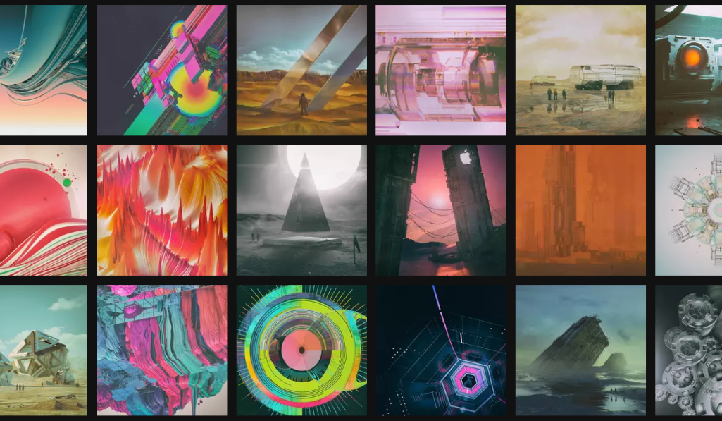 Digital collage of Beeples artwork